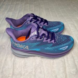 Hoka One One Clifton 9 Purple & Blue Running Shoes Woman’s Size 8